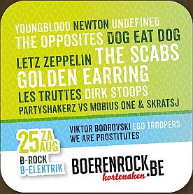 Golden Earring Boerenrock 2012 Kortenaken (Belgium) beer mat August 25, 2012